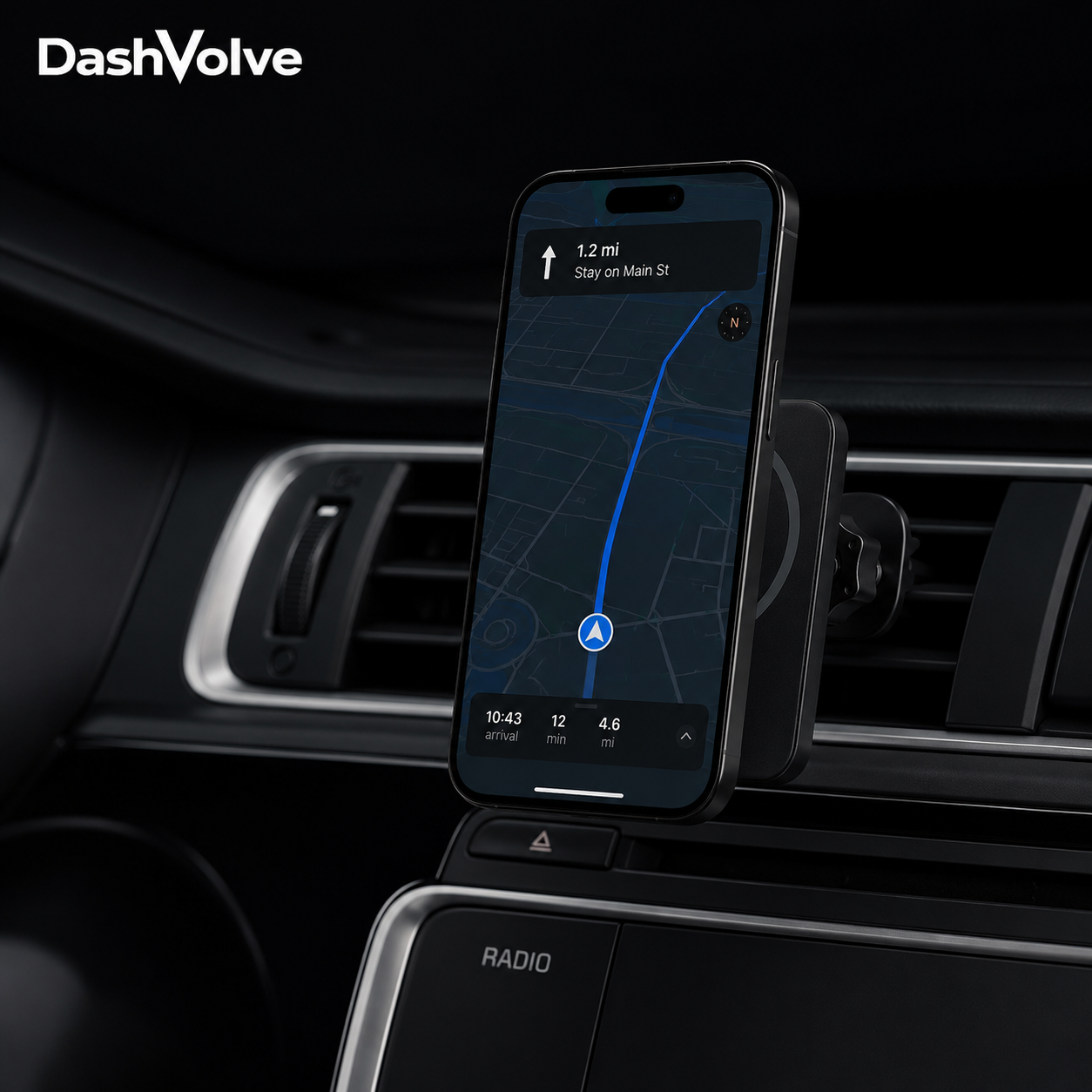 DashVolve Magnetic Car Phone Mount Charger