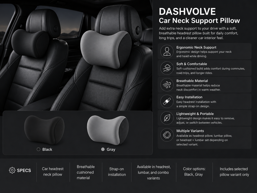 DashVolve Car Neck Support Pillow